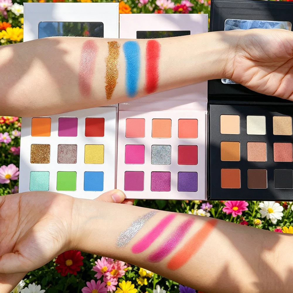 DIY Matte Shimmer Eyeshadow Palette Private Label Custom Logo Wholesale Vegan Makeup Choose Your Own Shades