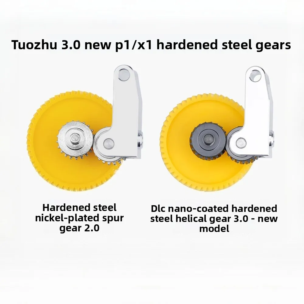 Ulepszenie drukarki 3D Bambu Lab P1S P1P X1 Carbon X1C - przekładnia ekstrudera ze stali hartowanej, komponent podający filament.