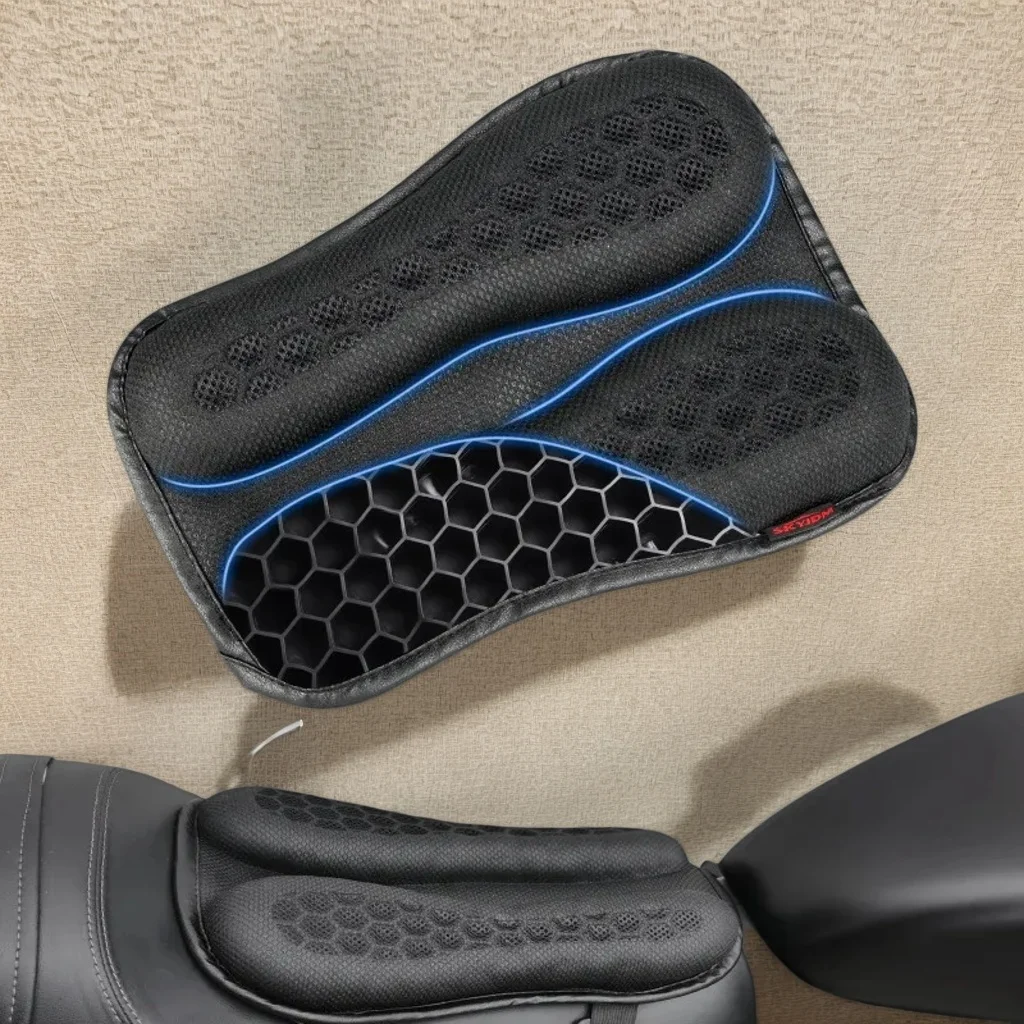 

3D-сотовая подушка для сиденья мотоцикла — амортизирующая гелевая подушка с дышащей сеткой (универсальная посадка)