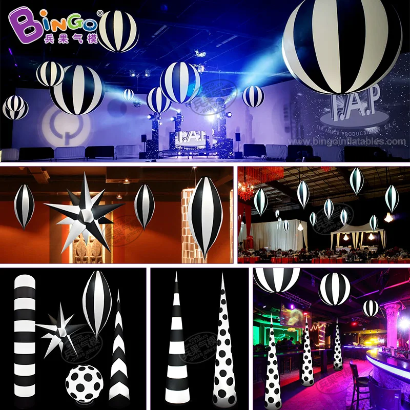 Inflatable Stripe Light Balloon RGB Led For Night Club Bar Stage Decoration Ceiling Hanging Lights