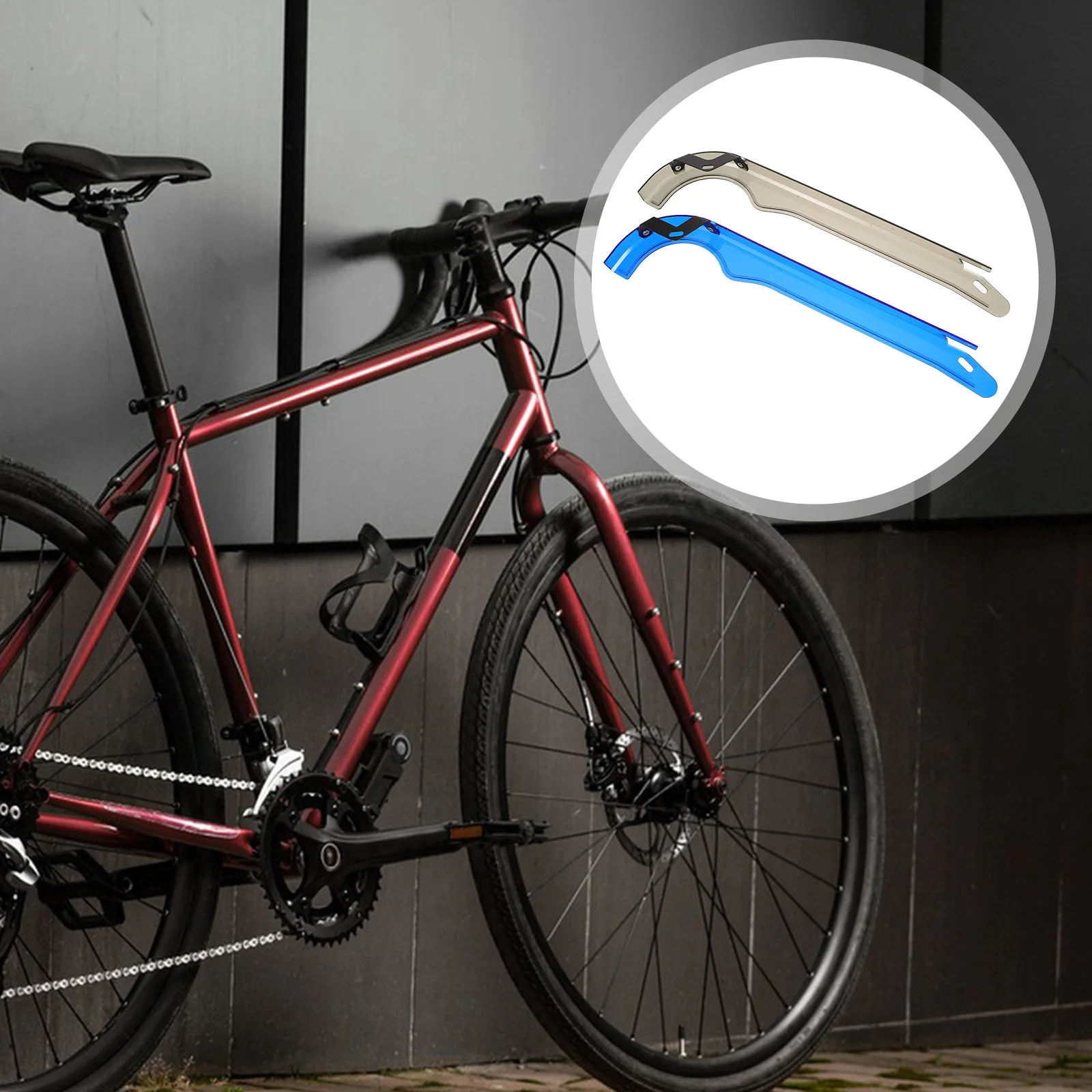 

2Pcs Bike Chain Guard Clear Plastic Oilproof Chain Protector Replacement Mountain Road Bicycle Sprocket Guard Cover