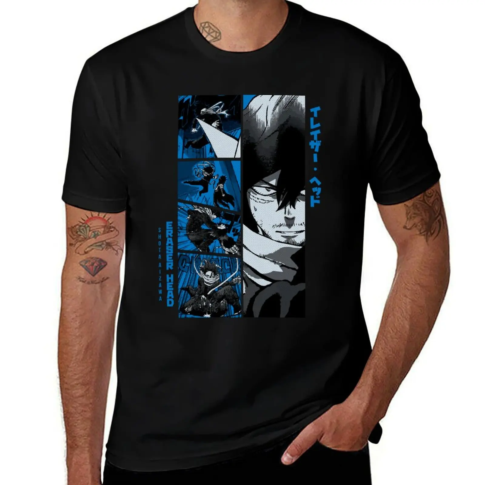 Eraser Head || Manga Panel Design ||BL|| T-Shirt Casual Trendy Streetwear Tee Shirt