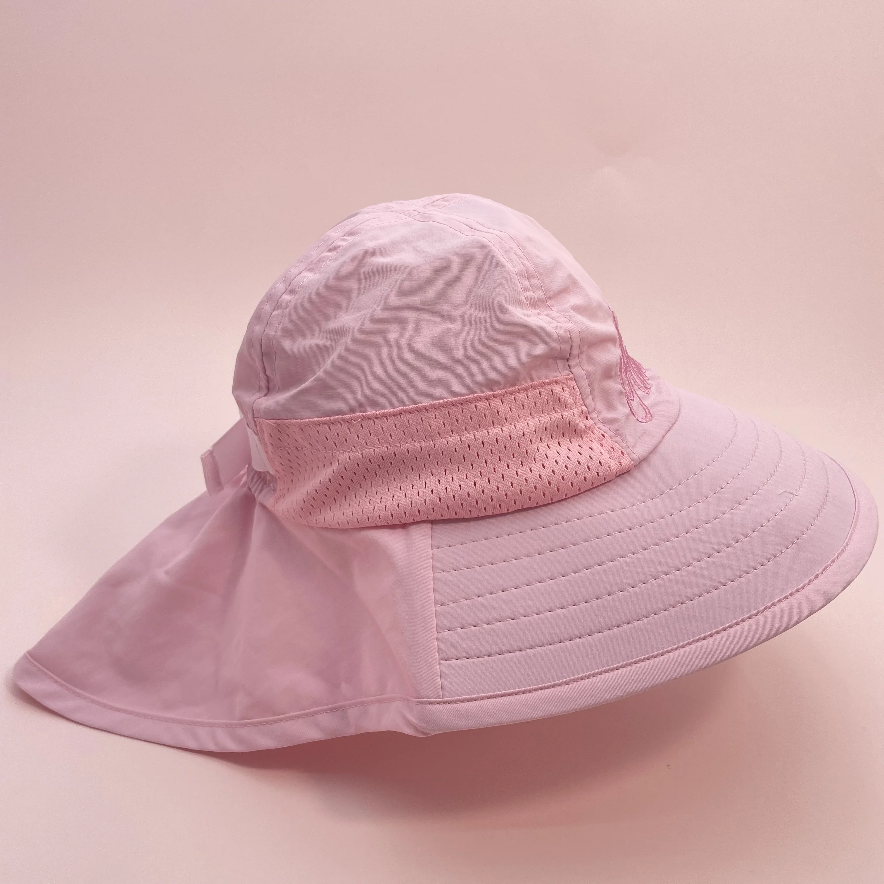 Verstellbare Fischermütze für Kinder, personalisierbar, für Frühling und Sommer, Baby, Sonnenschutz, Halsabdeckung, Mütze für Jungen und Mädchen, 2–6 Jahre, Strandkleidung – Detail 11