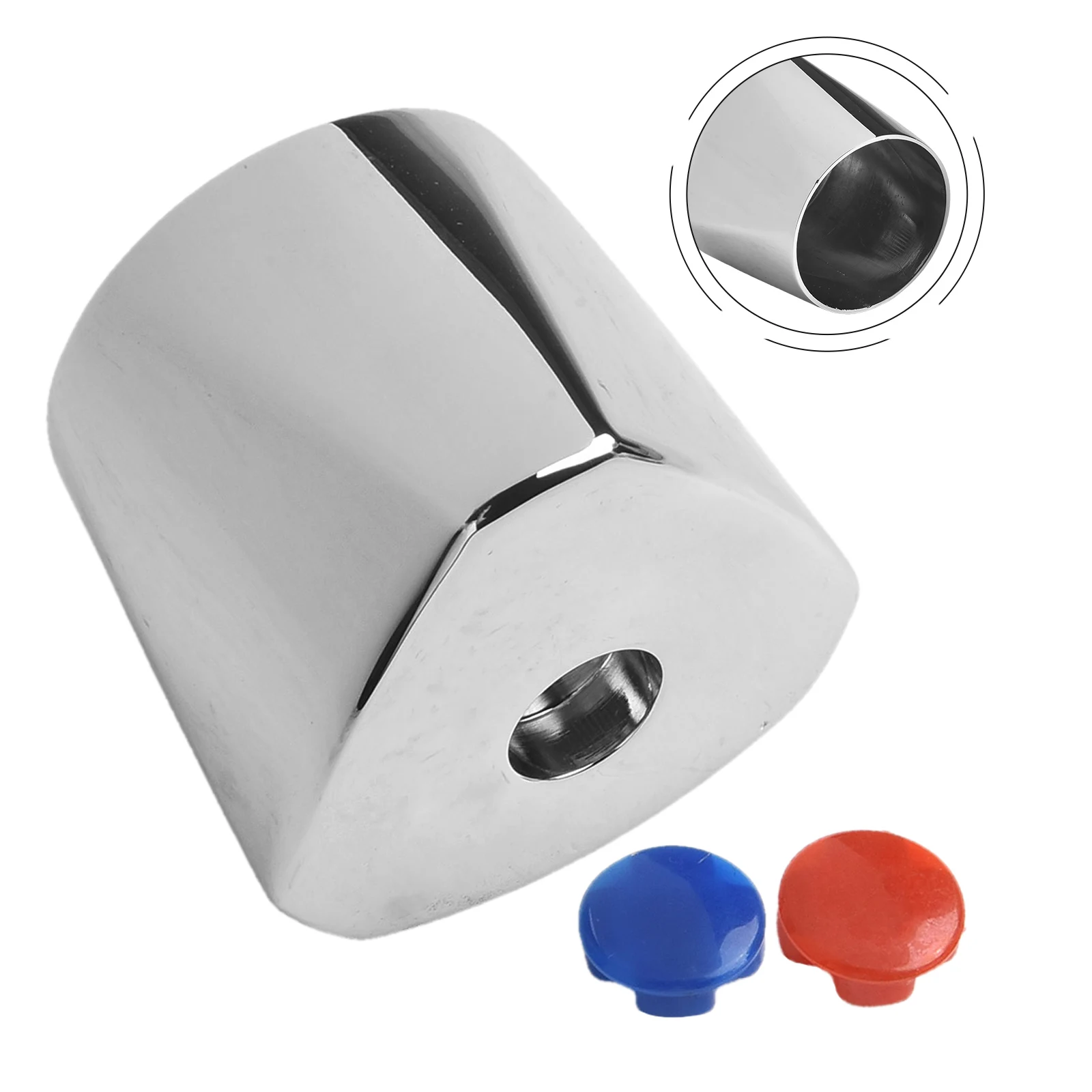 Bathroom Parts Faucet Cold Warm  Hood Handle Marking Plastic Red for versatile Usage Bathroom Parts Faucet Cold