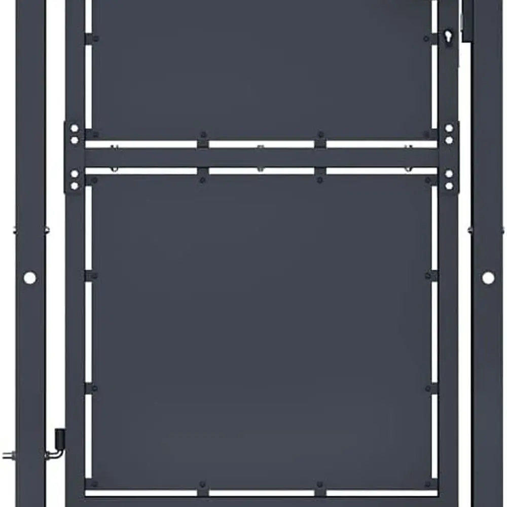 

Anthracite 39.4x49.2 Steel Garden Gate with Lock for Secure Backyard Patio Entrance
