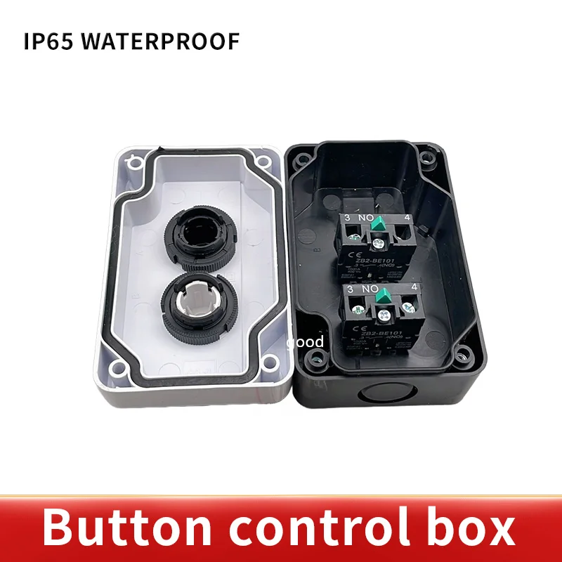 Push Button Switch Control Box Waterproof Button Indicator Light Plastic Case Emergency Stop Reset Point Electric Box