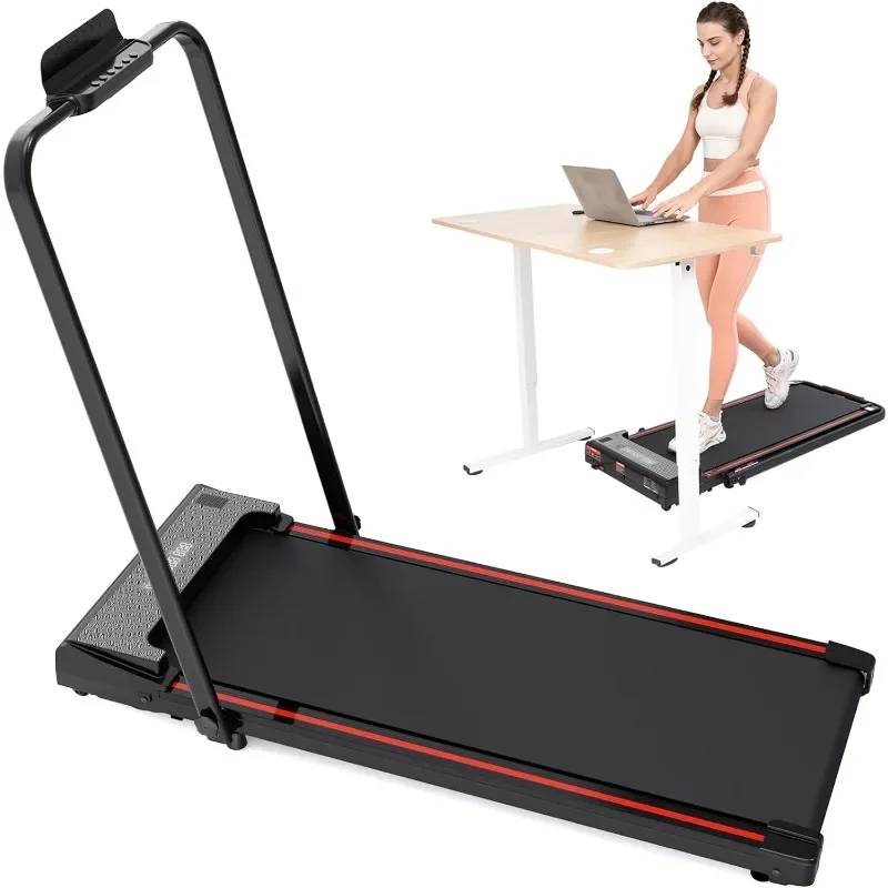 CITYSPORTS Folding Treadmill, 2 in 1 Folding Treadmill, Under Desk Folding Treadmill, Foldable Walking Pad with Handler,