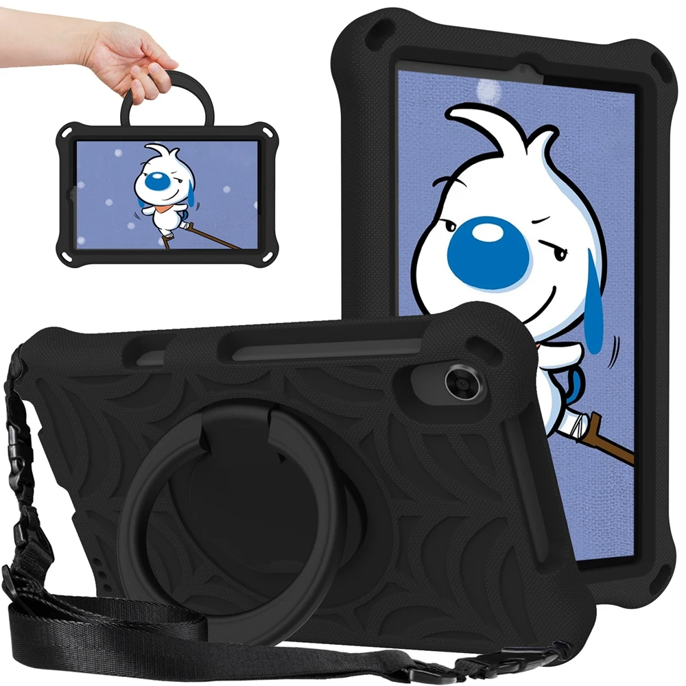 For Lenovo Tab M8 4th TB-300FU 2023 HD TB-8505F FHD TB-8705F M8 3rd Gen TB-8506F Case EVA Kids Pull Shoulder Strap Stand Cover