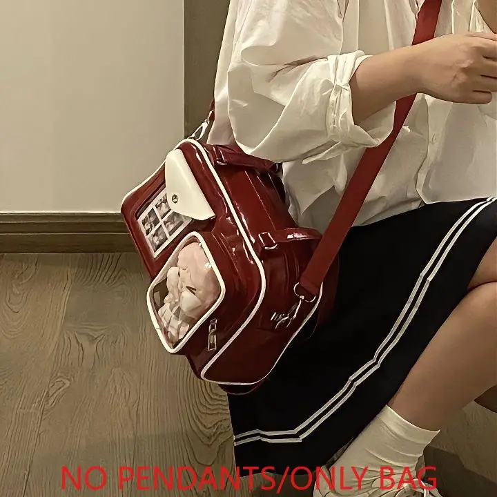 

New Anime-style Cute 2D Cartoon Doll Single-shoulder Bag, Large-capacity Versatile Crossbody Bag for Girls, Trendy Tote