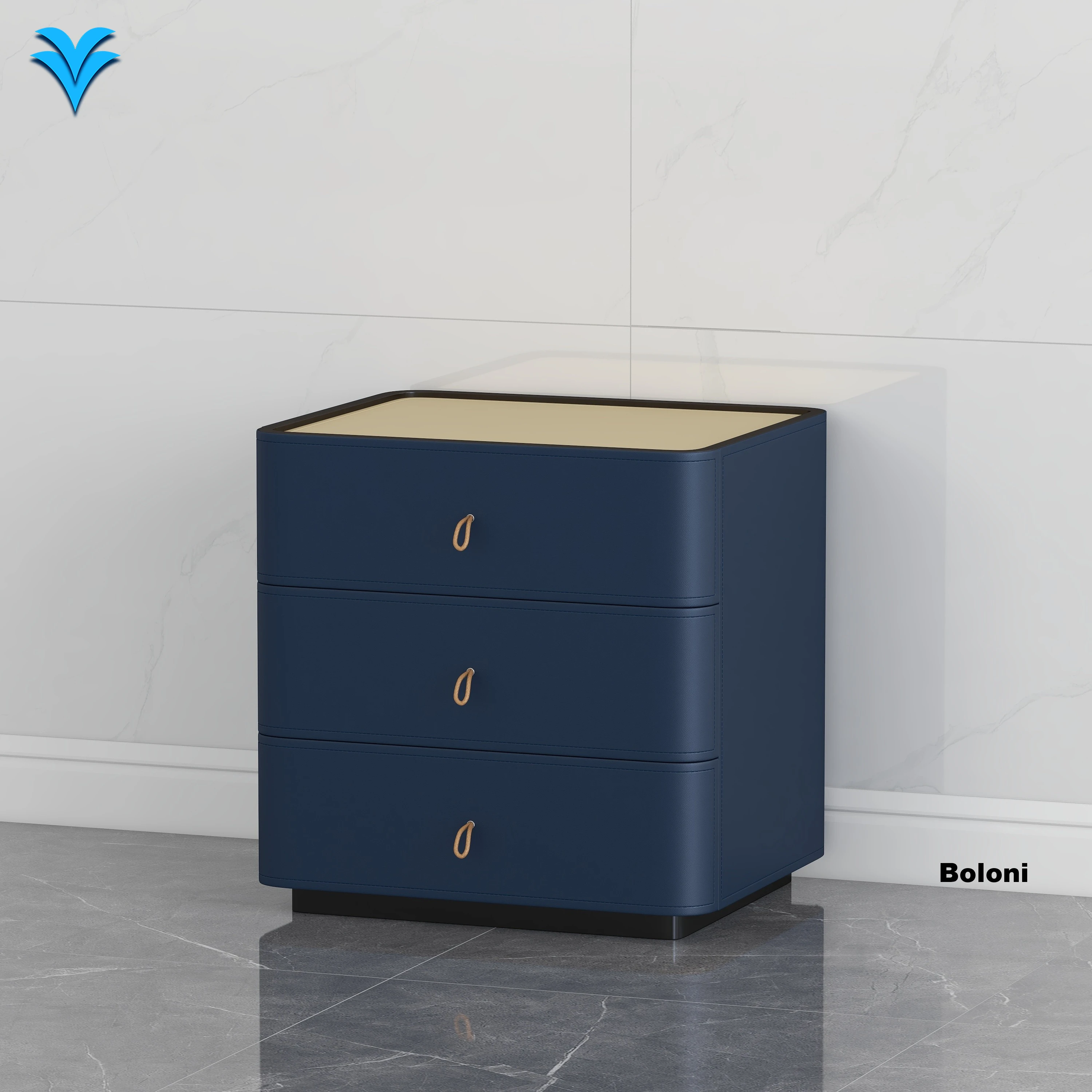 منضدة خشبية لغرفة النوم الحديثة ذات درجين وخزانة جانبية بجانب السرير بتصميم جديد لأثاث غرفة المعيشة في الفندق