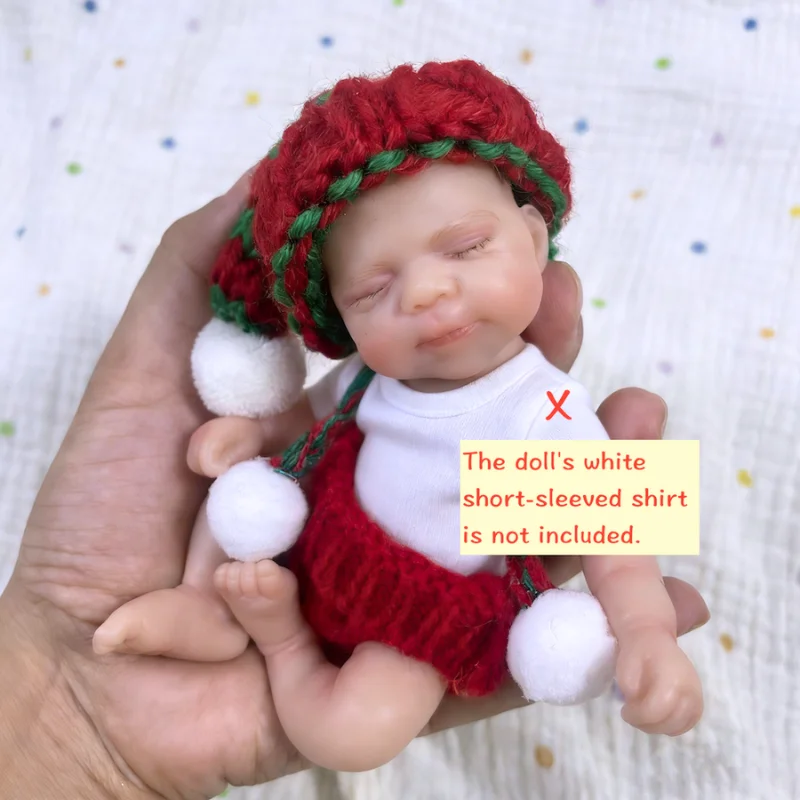 

Mini 15CM Pascale Reborn Silicone Baby Doll Girl Washable Body 6 Inch Soft Solid Silicone Doll Birthday Christmas Gift Toy