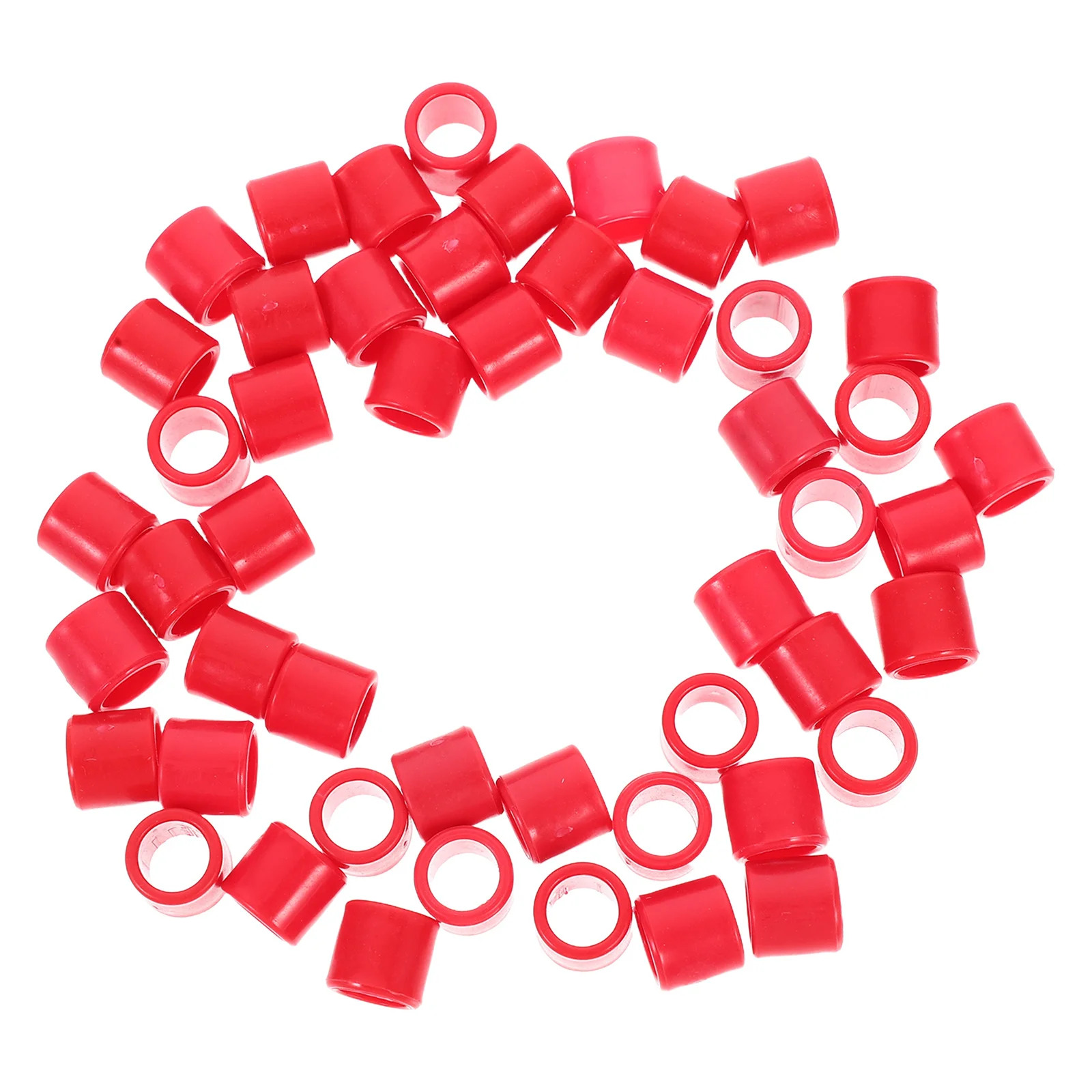 

50Pcs Pigeon Leg Identification Rings 8mm Solid Color Closed Bands for Birds Quail Doves Small Poultry Supplies