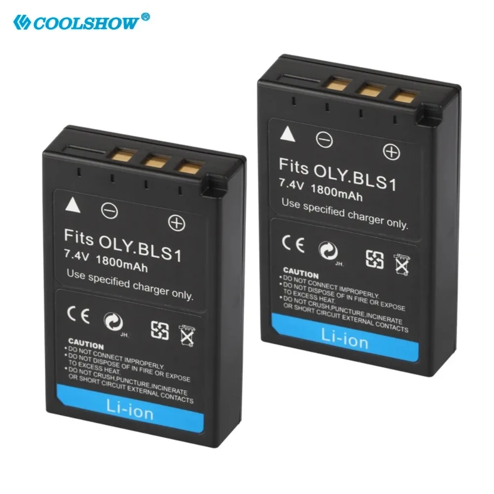 1800mAh Battery PS-BLS1 PSBLS1 for Olympus OLY. EP2 EPL1 EPL2 EP1 E-400 E-410 EVOLT E410 E-420 PS BLS 1 Camera Batteries Charger