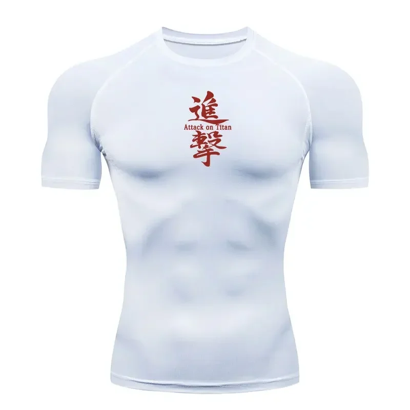 Men's Short-sleeved Sunscreen Compression Short-sleeved Quick-drying Fitness Cycling Running T-shirt Exercise Training Top S-3XL