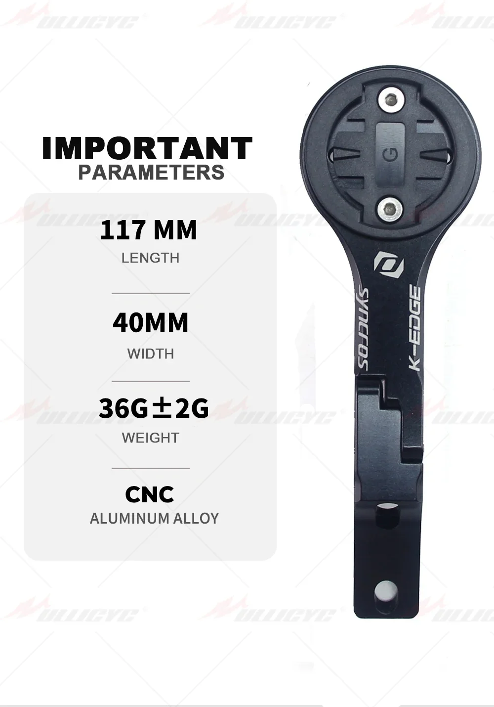 Computerhalterung aus Aluminiumlegierung für Fraser oder Creston IC Cockpits, kompatibel mit GoPro Garmin Bryton Wahoo – Detail 4