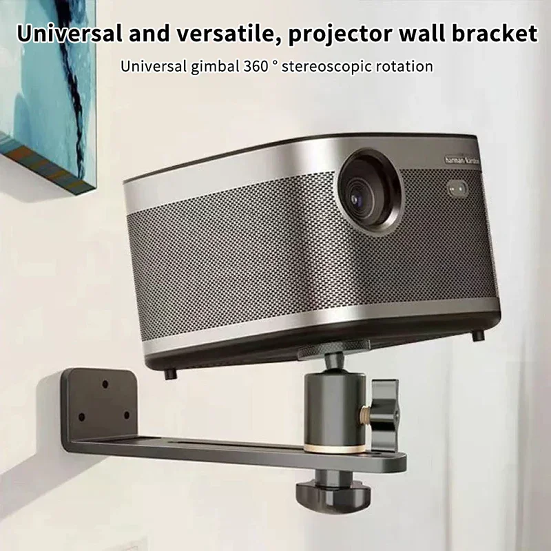 

Кронштейн для портативного проектора 360 ° Универсальный поворотный настенный держатель для проектора с винтом 1/4 для XGIMI, JMGO, Dangbei