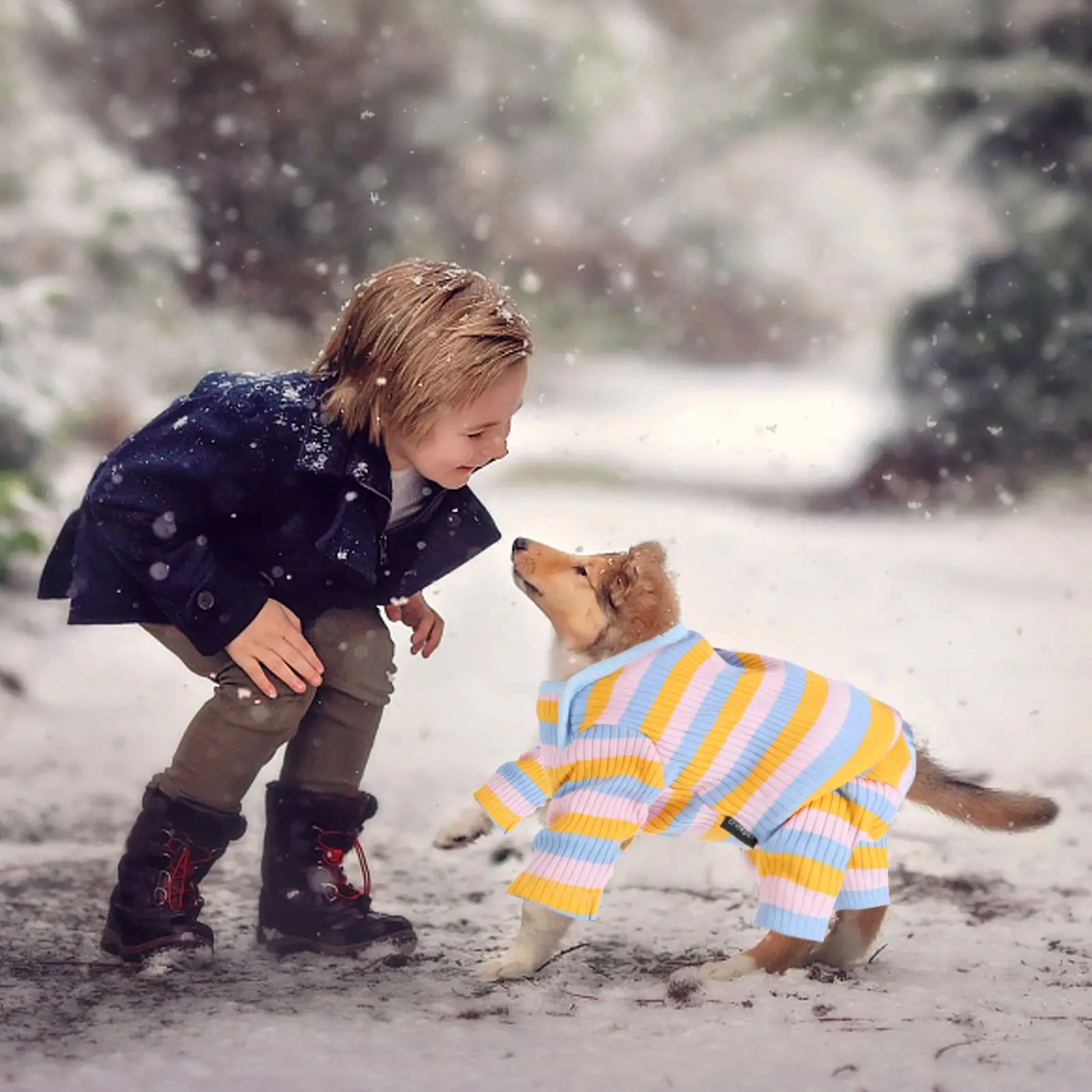 

Winter Pet Clothes Warm Cozy Dog Coat Comfortable Outdoor Supplies Colorful Fashion Four Legged Outfit Cute Stylish Pet Wear Dog