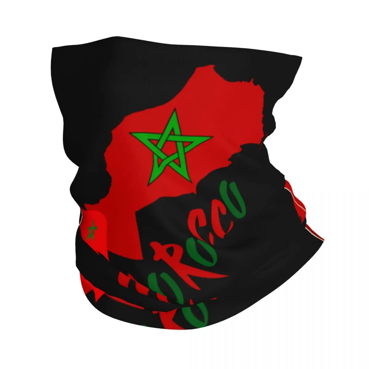 The Sahara Is Moroccan Bandana Neck Cover Printed Morocco Flag Wrap Scarf Face Mask Outdoor Sports Men Women Adult All Season