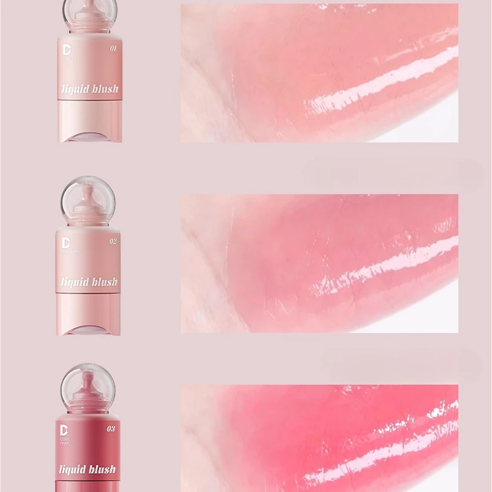 Innovative Dropper Liquid Hydrating Glow Blusher - Lightweight Translucent Natural Face Makeup for Brightening Complexion