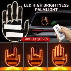 Car Finger Lights with Remote Controls Led Hand Signals Warning Gift Accessories Fun Truck Atmospheric Lights Decorative Amagi