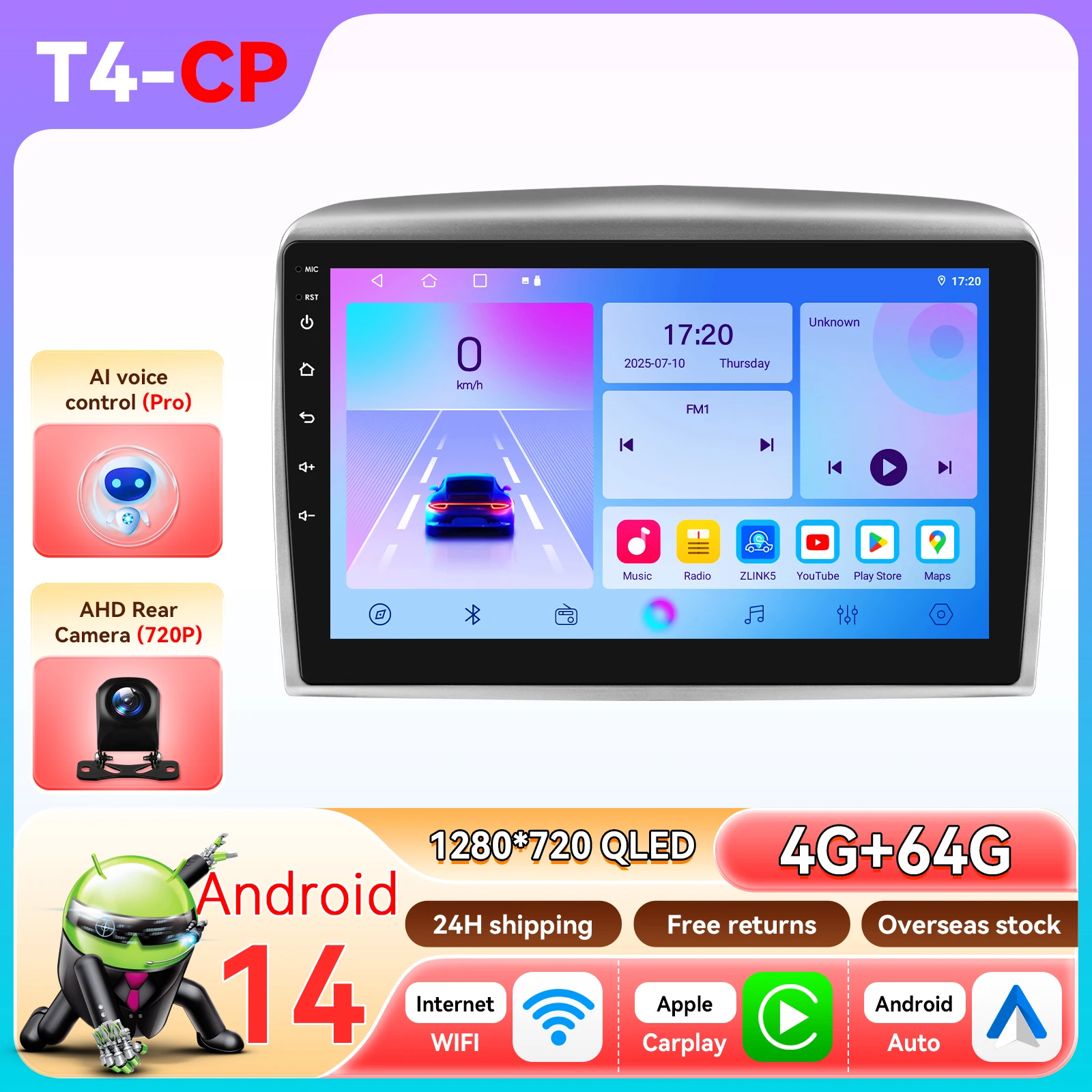 Draadloze CarPlay Android Auto autoradio voor Lancia Ypsilon 2006 - 2011 GPS Intelligent Systems Stereo Multimedia Autoradio 6115