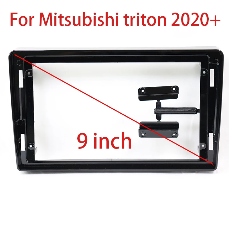 2 Din 9 Inch Car Radio Installation DVD GPS Plastic Fascia Panel Frame Dash Mount Kit for Mitsubishi Triton L200 2019 2020