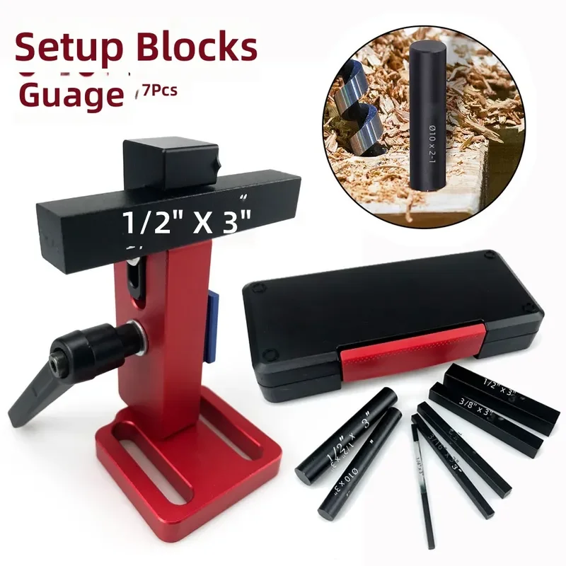 7 Piece Setup Blocks Altimeter Kit High Precision Gauge Flat Blocks for Calibration Measurement Tool Set