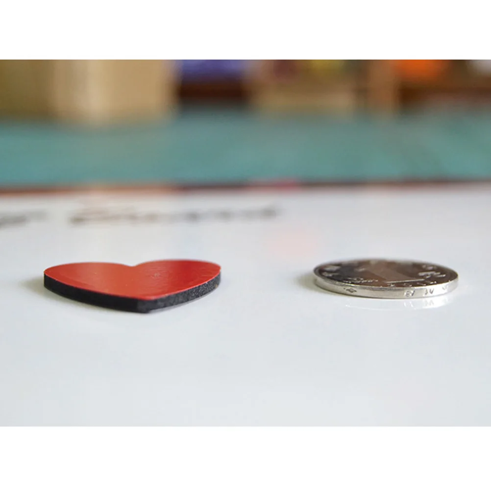 

12Pcs 30x2.2mm Lovely Color Heart Stickers Fridge Magnets Photo Note Pinning Decor Sticker Refrigerator Magnet