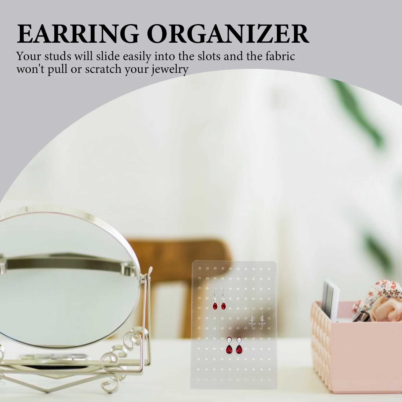 

2 Pcs Jewelry Rack Holder Stand Acrylic Earring Storage Display Stands White Holders for Selling Stud