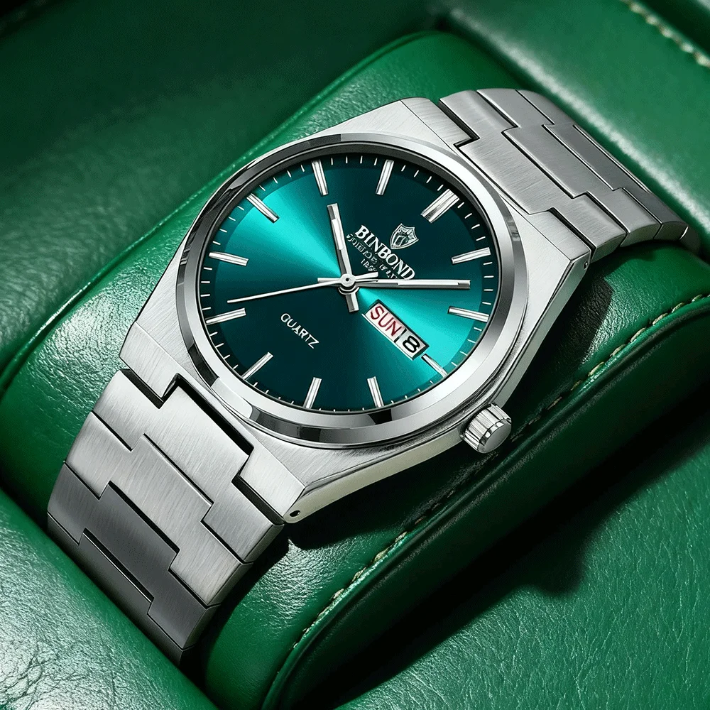 

Новинка 2024, роскошные кварцевые мужские наручные часы, спортивные мужские часы, водонепроницаемые, светящиеся, с датой, неделей, мужские часы из нержавеющей стали, мужские часы Reloj + коробка