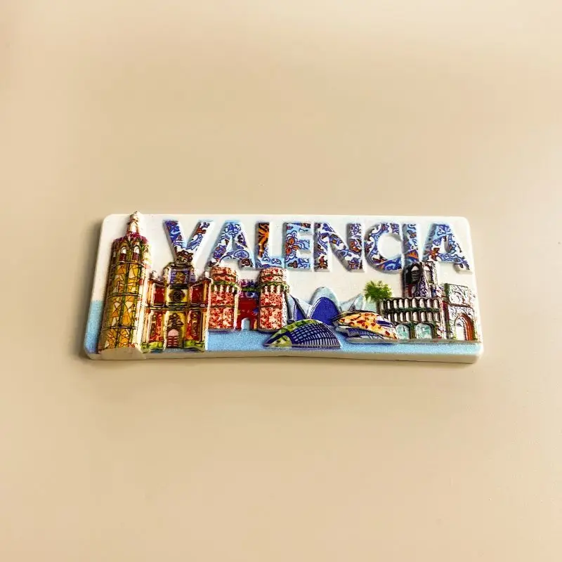 

Spain Valencia Landmark Building Landscape Tourist Souvenir Creative 3D Magnetic Fridge Magnet