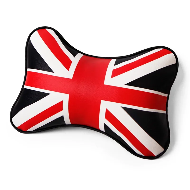 Union Jack Car Neck Pillow UK Flag Car Seats Headrest Cushion Cervical Pillows Neck Support For 2022 Queen\'s 70th Jubilee