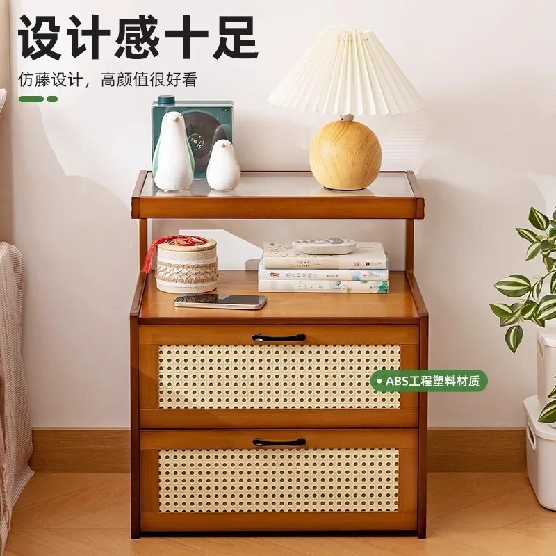 bedside table rack small household bedroom simple locker integrated light luxury simple bedside