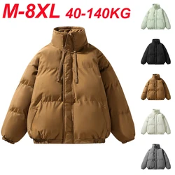 Winter Jackets Men Parkas Thicken Warm Cotton Hoodie Coats Oversize 6XL 7XL 8XL Plus Size Windbreak Black Loose Male Waterproof