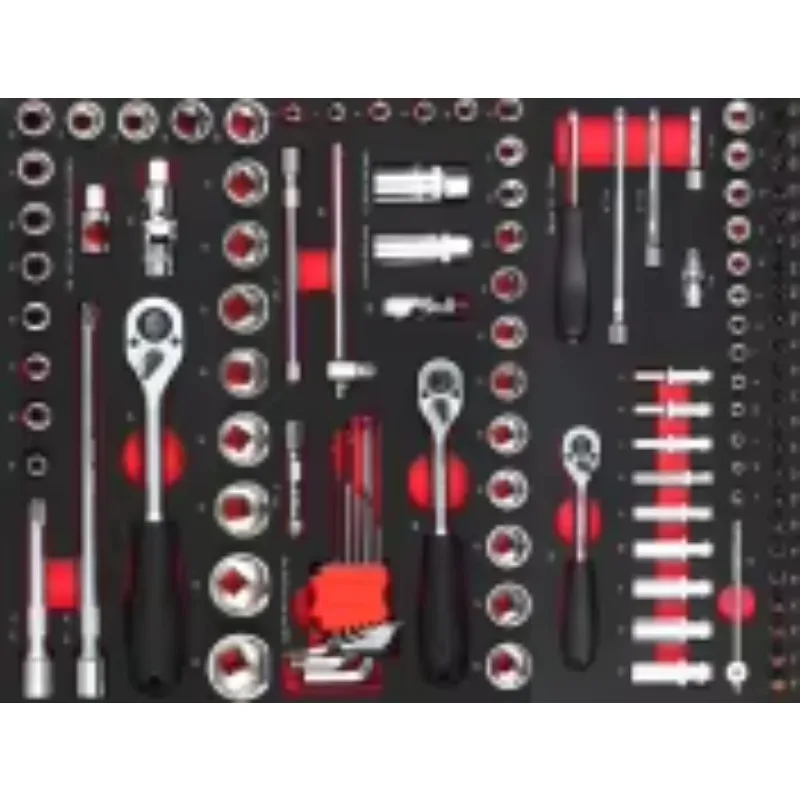 174 Pcs Heavy- Rolling Tool Set 7-Drawer Stainless Steel Chest Cabinet Cart Trolley RED Box OEM Warranty Workshops
