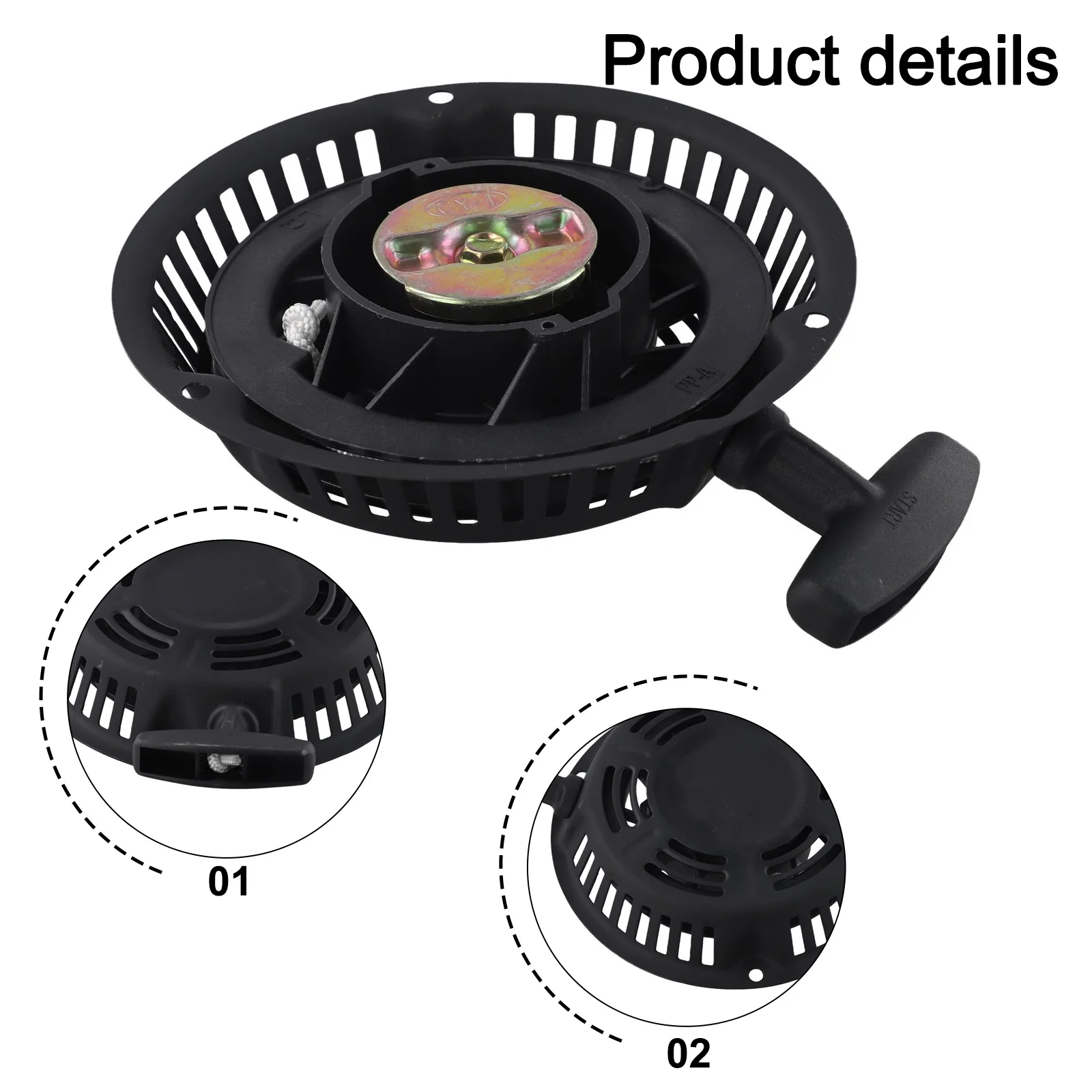 DIY Repair Recoil Starter Compatible Starter Outdoor Equipment Black Tough Conditions Durability Various Brand Compatibility
