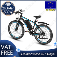 KOOLUX X15 Adult Ebike 500W Motor 48V 15.6Ah Removable Battery Mountain Urban Commuting E-Bicycle 26“ Tire Travel Electric Bike