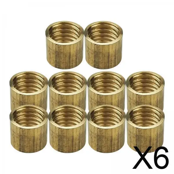 

6x10Pcs Billiard Cue Ferrules Billiard Corner Copper Hoop for Billiard Cue DIY 10.7mm