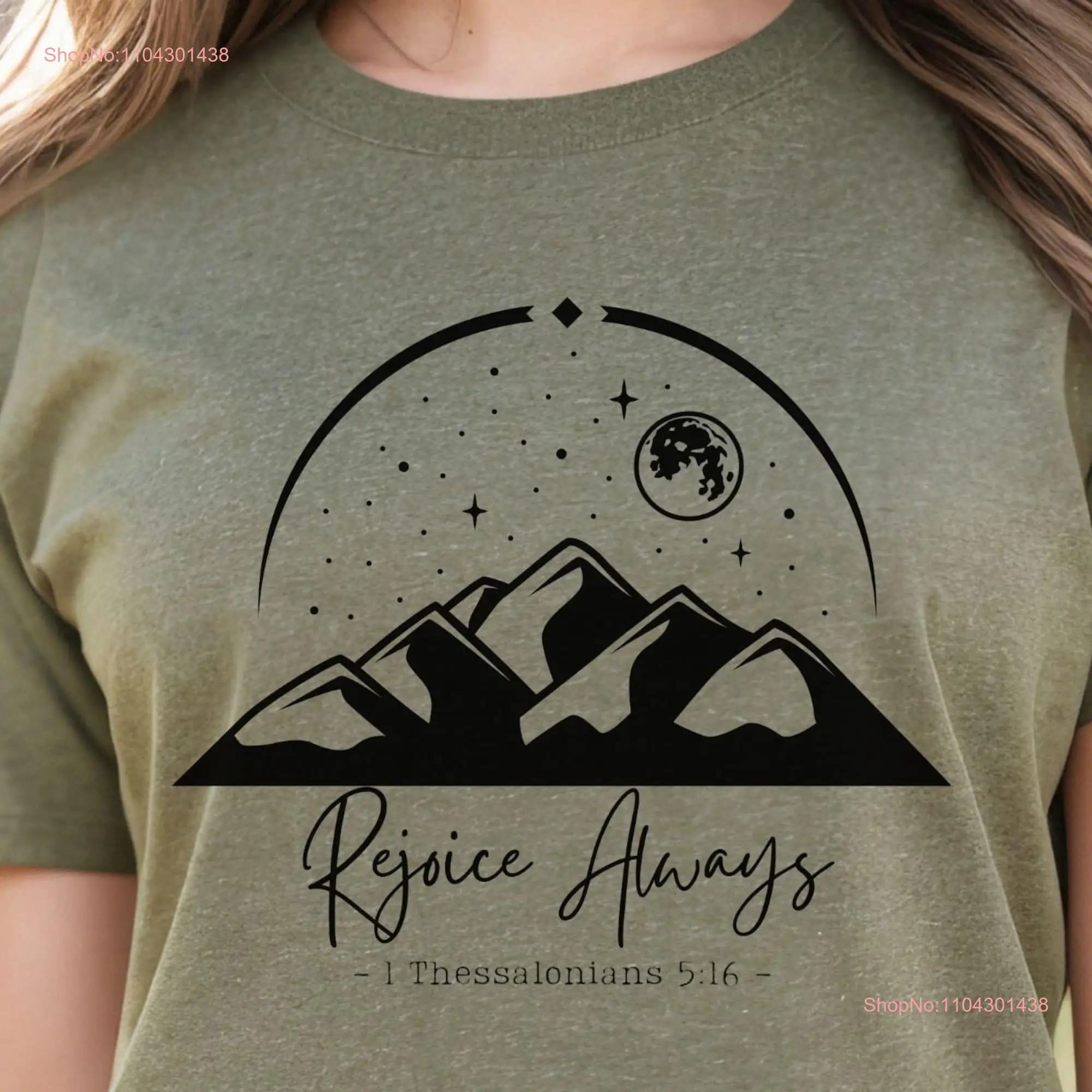 Rejoice Always T Shirt 1 Thessalonians 5 16 Bible Verse Faith Christian Apparel Study long or short sleeves