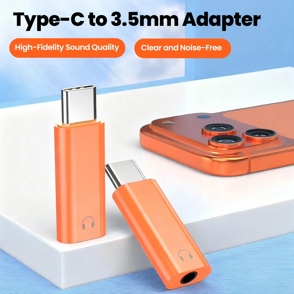 Type C To 3.5MM Audio Adapter/Adapter Cable in-Line Control Headphone Audio Cable DAC Digital Converter for iphone 15 16 17
