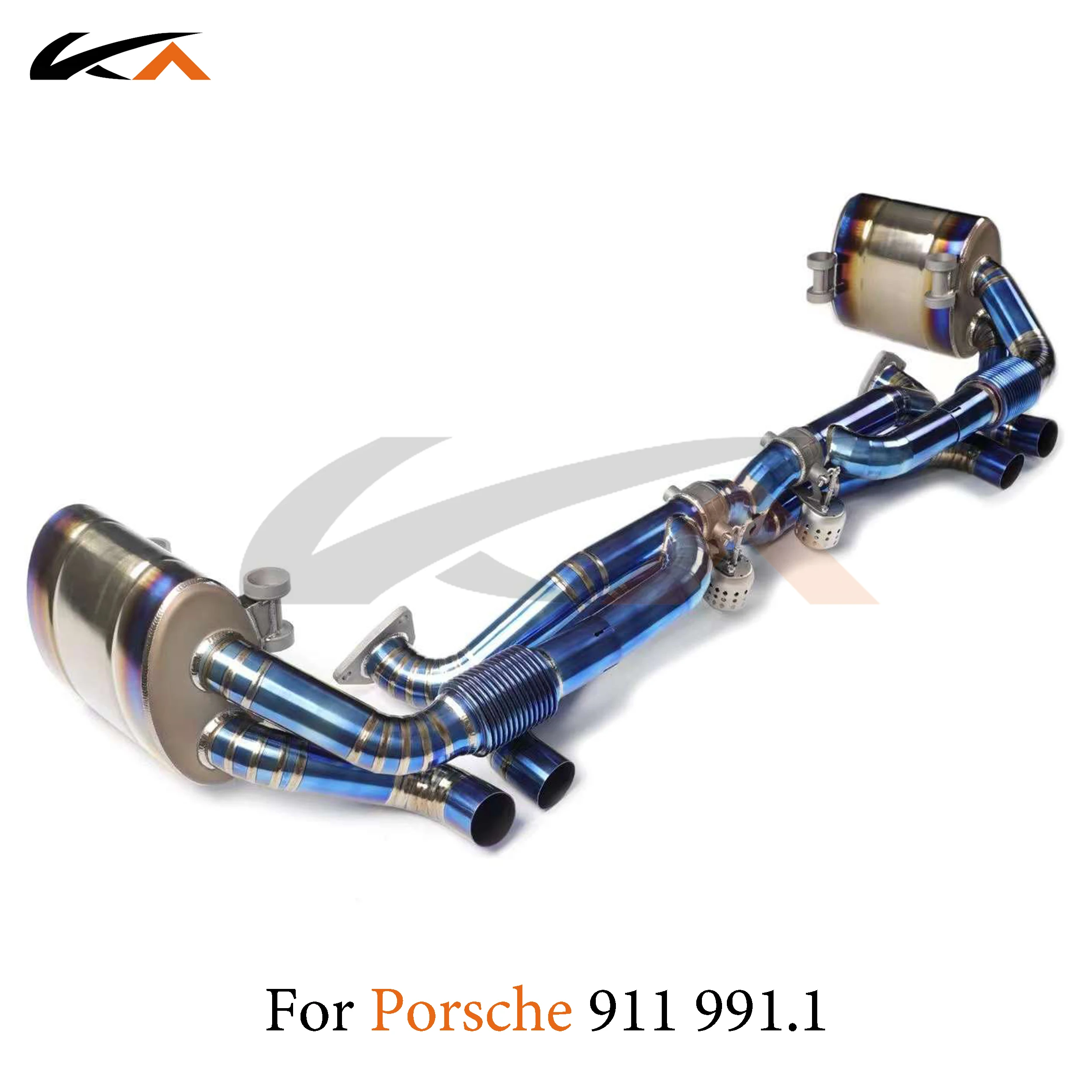 KA Tuning exhaust system titanium alloy catback for Porsche 911 991.1 rear section performance part muffler valve