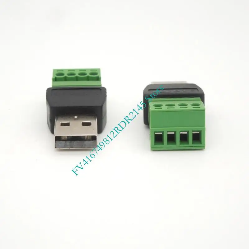 B2EF USB2.0 Screw Terminals Block Adapter DIY USB2.0 Connectors Stable Transfer