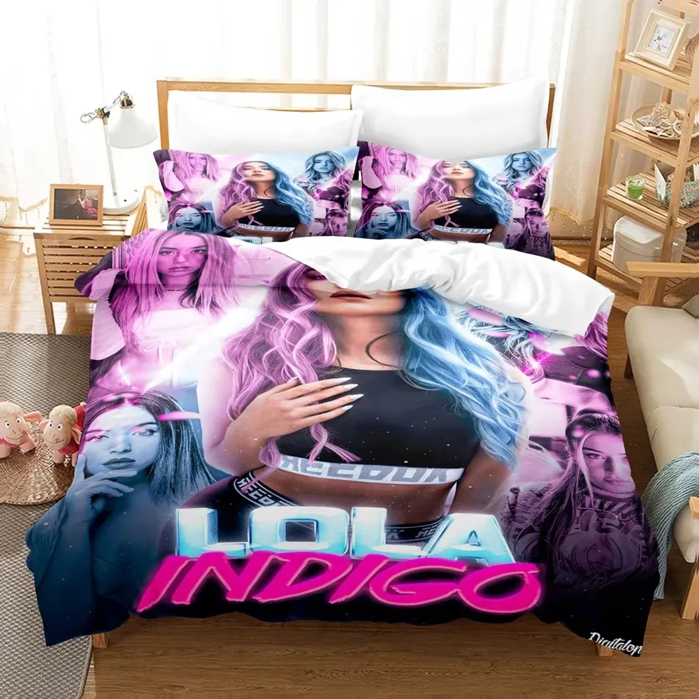 3D Printed Lola Indigo Hip Hop Bedding Set Duvet Cover Bedroom Comforter Covers Single Twin King Size Quilt Cover Home