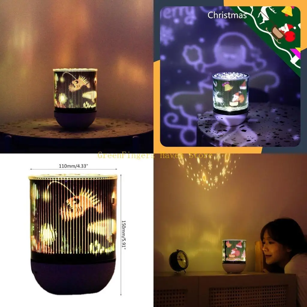 F68D LED Night Light Rotating Projector Decor Light USB Charging 3 Types to Choose