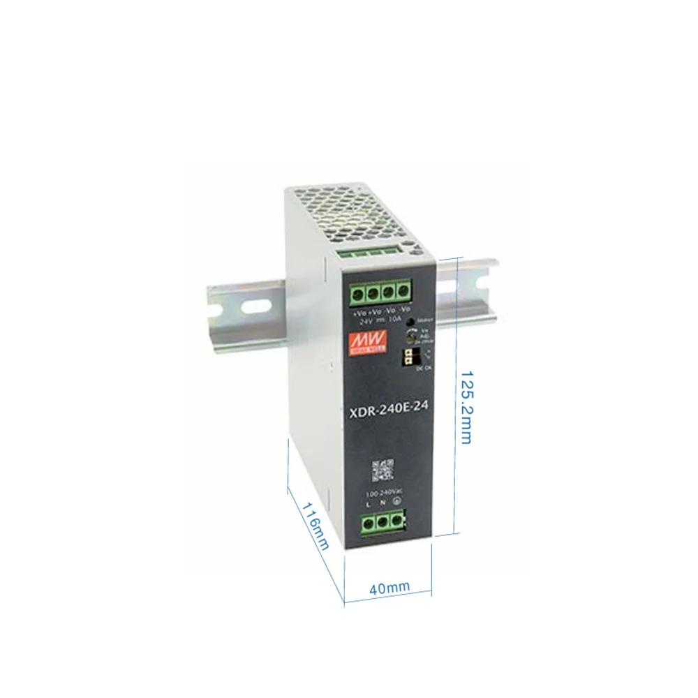 forMEAN WELL 240W AC/DC Economical Ultra Slim IndustrialDlN Rail Power   XDR-240E-12   XDR-240E-24   XDR-240E-36   XDR-240E-48