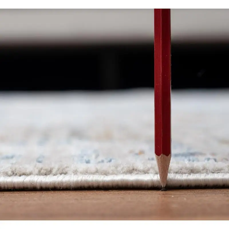 سجادة منطقة عاجية مقاس 2'7 بوصة × 7'3 بوصة لغرفة المعيشة أو غرفة النوم، ملمس ناعم، تصميم أنيق