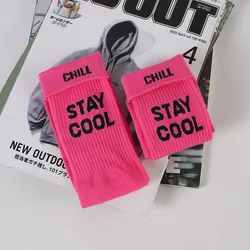 2024 American street rose red hem creative tide socks men and women network red ins trend STAYCOOL sports long socks