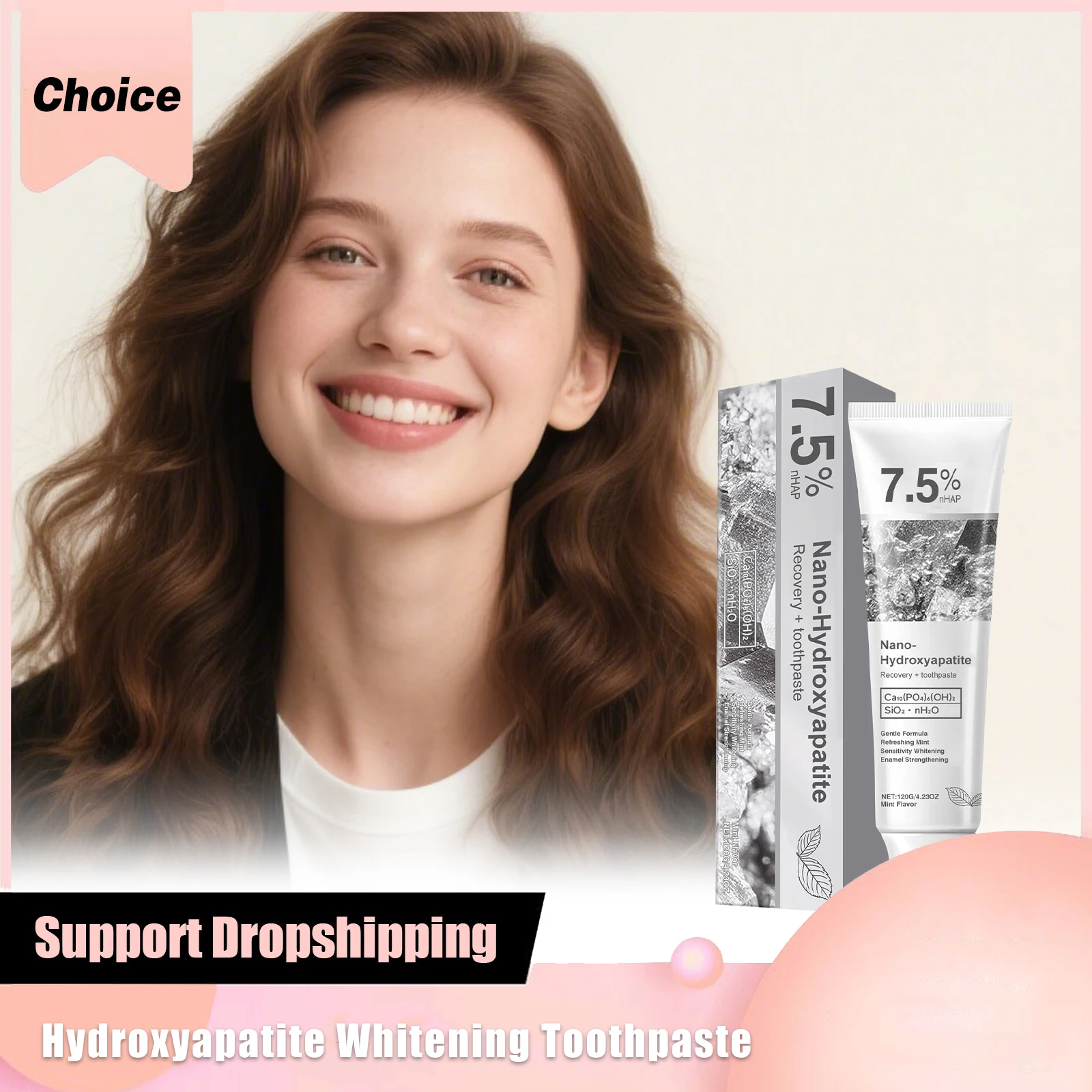 

Hydroxyapatite Whitening Toothpaste Daily Cleaning Remove Coffee Stain Menty Brightening Fresh Breath Teeth Whitener Toothpastes