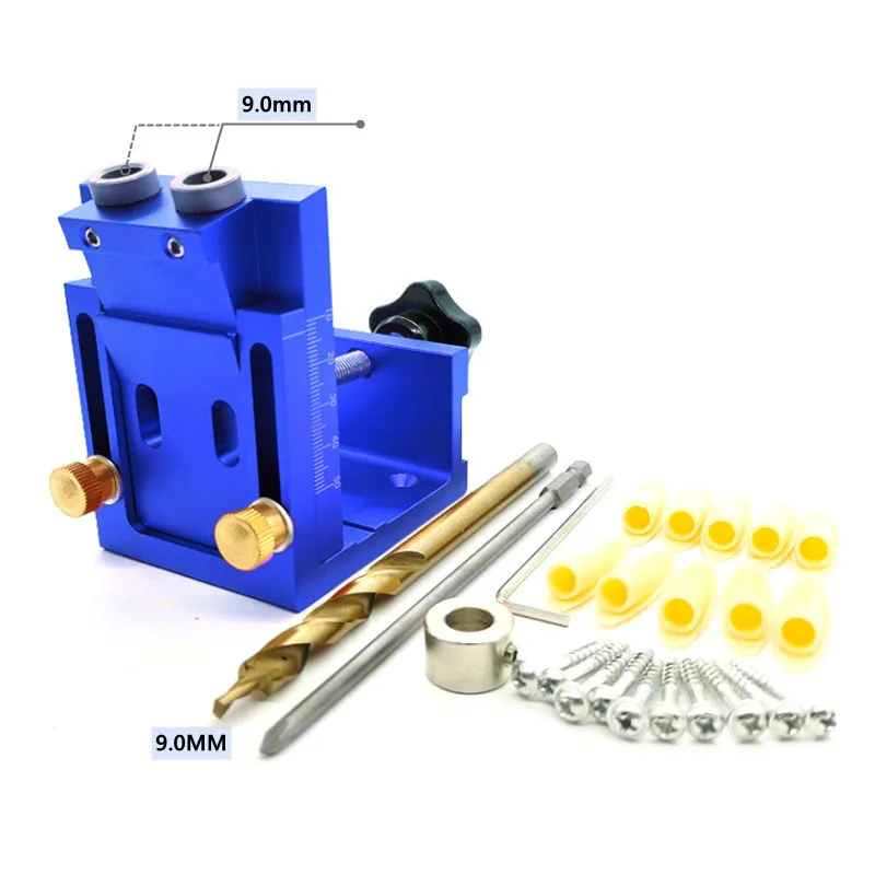 Adjustable 15° Pocket Hole Drilling Guide Durable Woodworking Oblique Positioning Auxiliary Tool