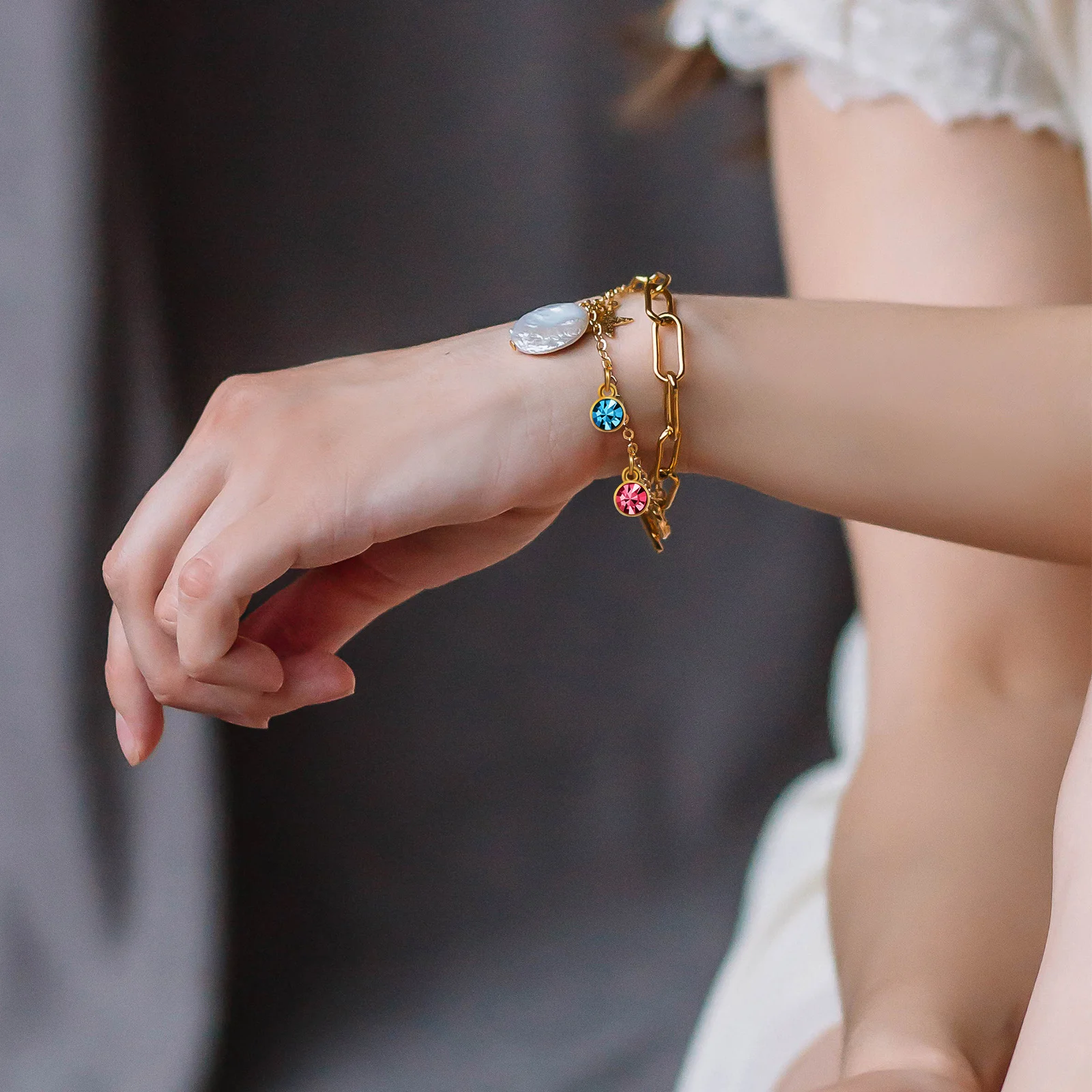 

48Pcs Colorful Metal Charms Jewelry Pendant Set DIY Accessories for Bracelets Necklaces Earrings Birthstone Decor